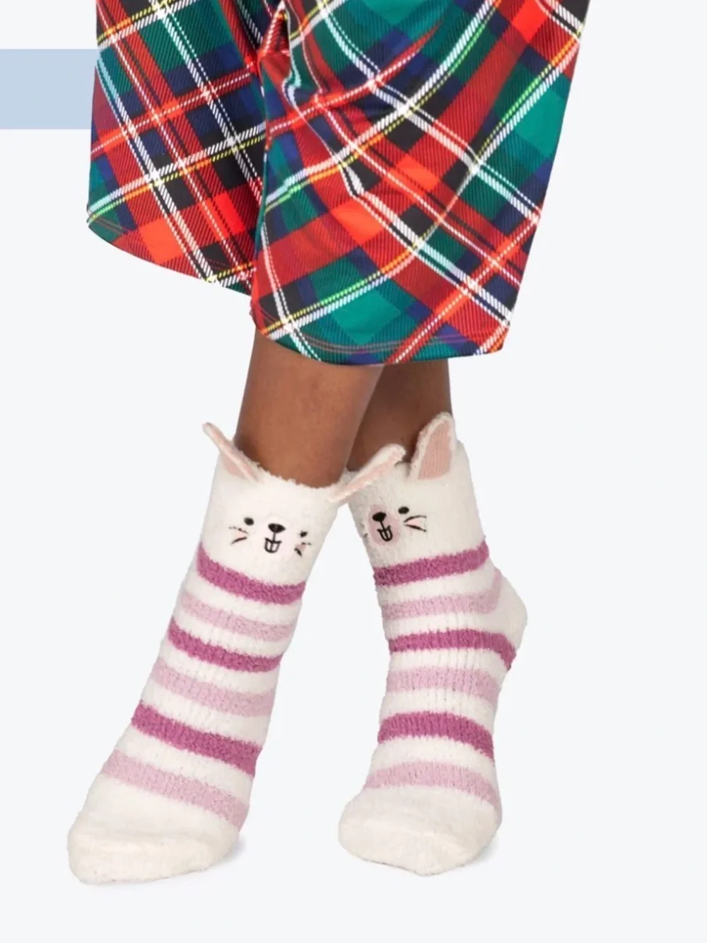 Lug Trolley Friends Cat Sock Set of Two with Grippers NWT